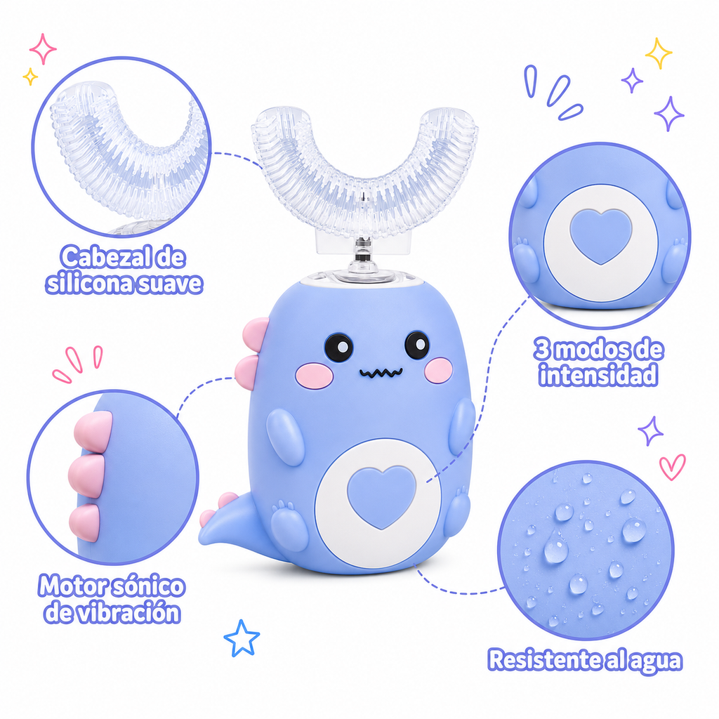Cepillo Eléctrico Infantil SmileSaurus™
