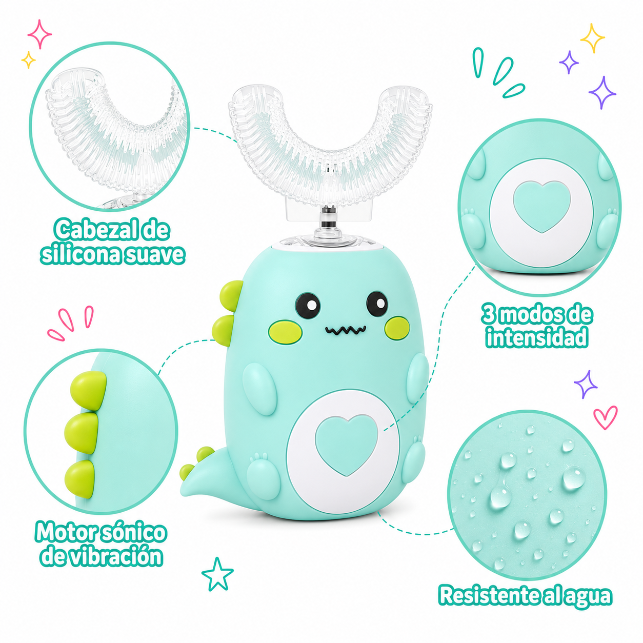 Cepillo Eléctrico Infantil SmileSaurus™